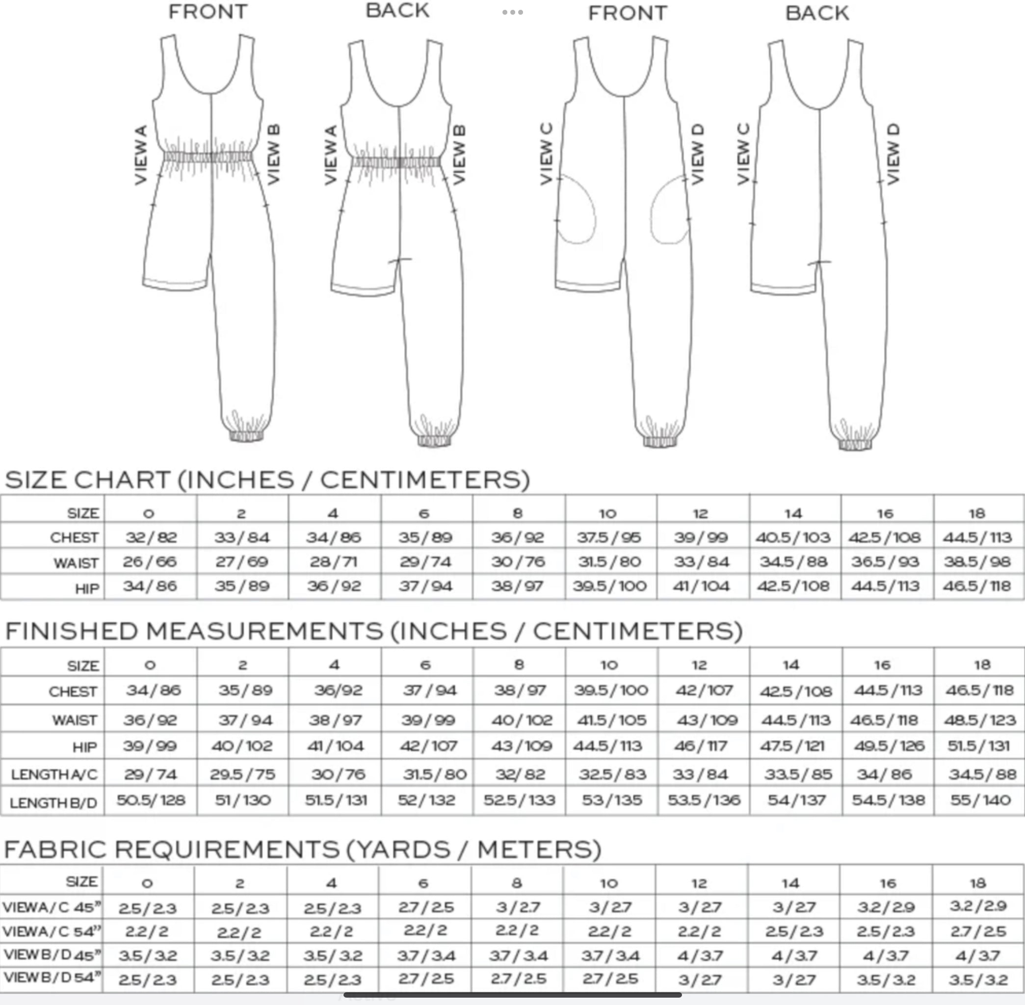 True / Bias - NOVA Jumpsuit Sewing Pattern 0-18
