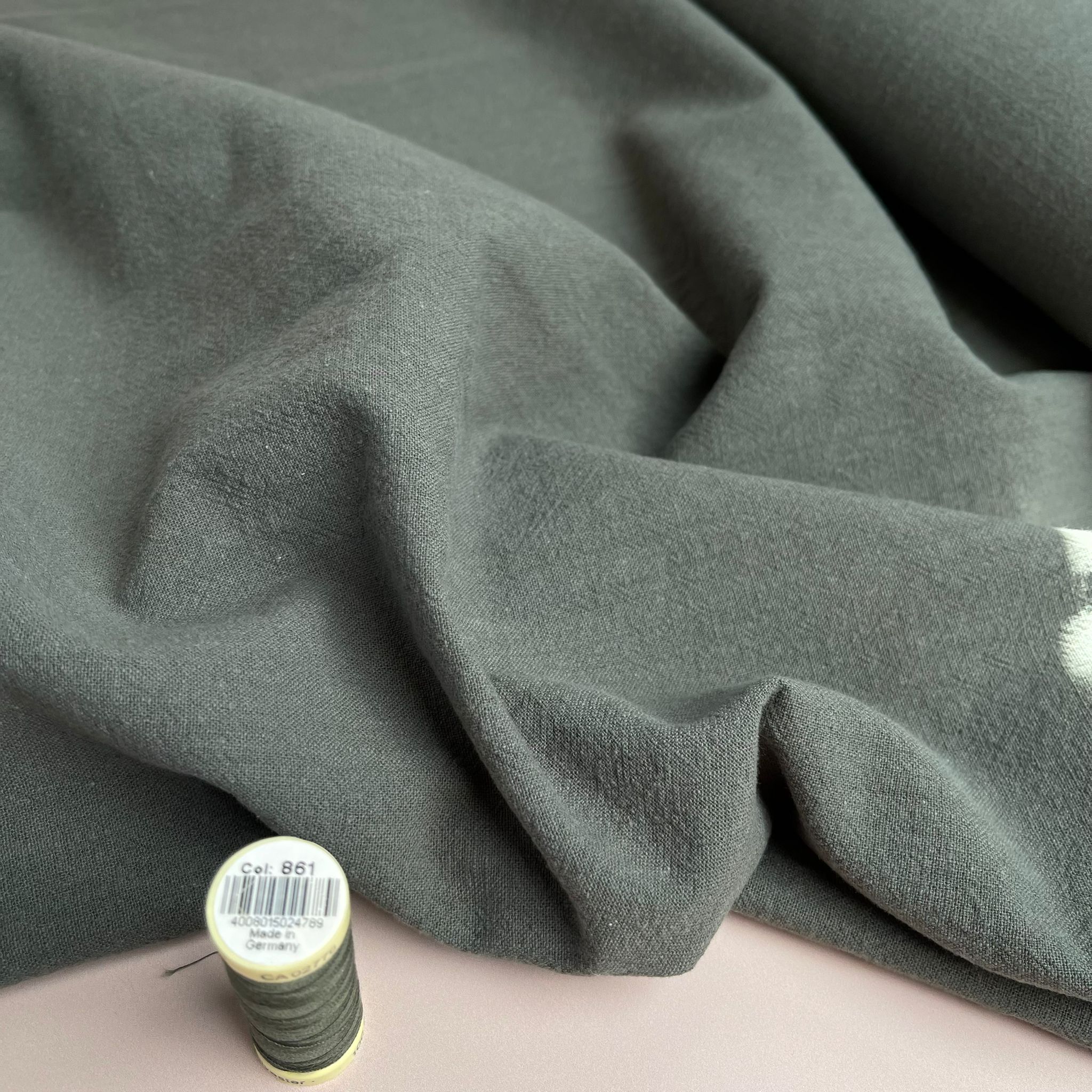 Vintage Khaki Green Washed Cotton