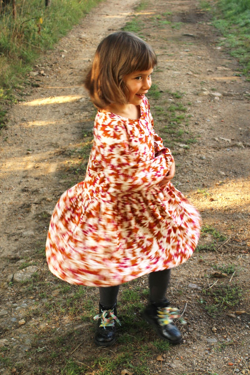 Églantine & Zoé - Flora Caramel Viscose Poplin Fabric