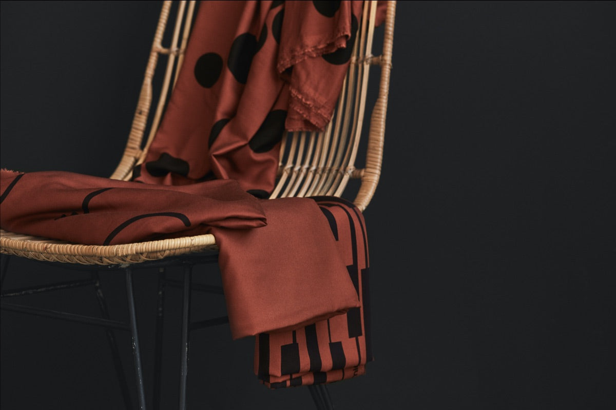 Mind The MAKER - About a Dot Sienna ECOVERO™ Viscose Twill Fabric