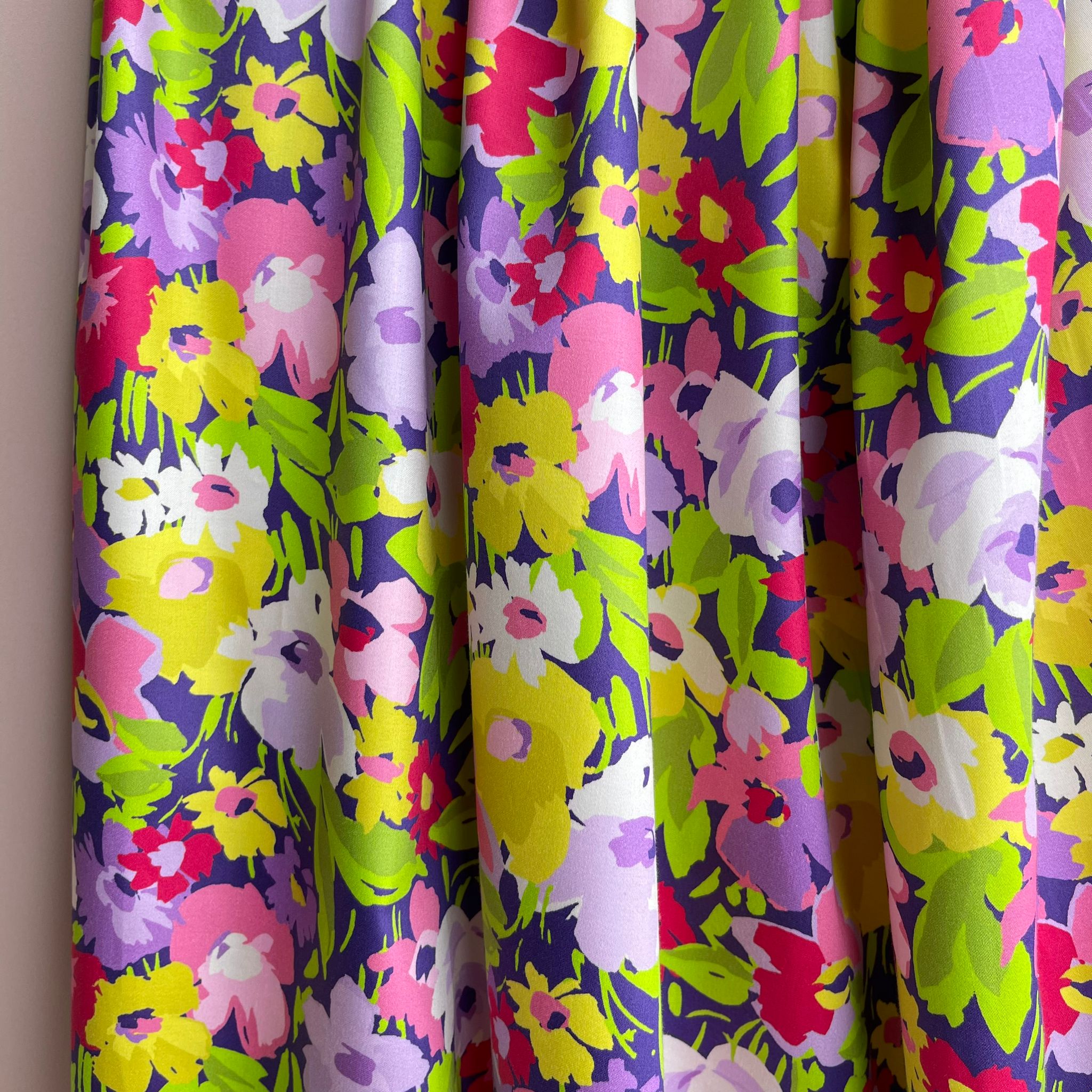 Spring Meadow Cotton Sateen Fabric