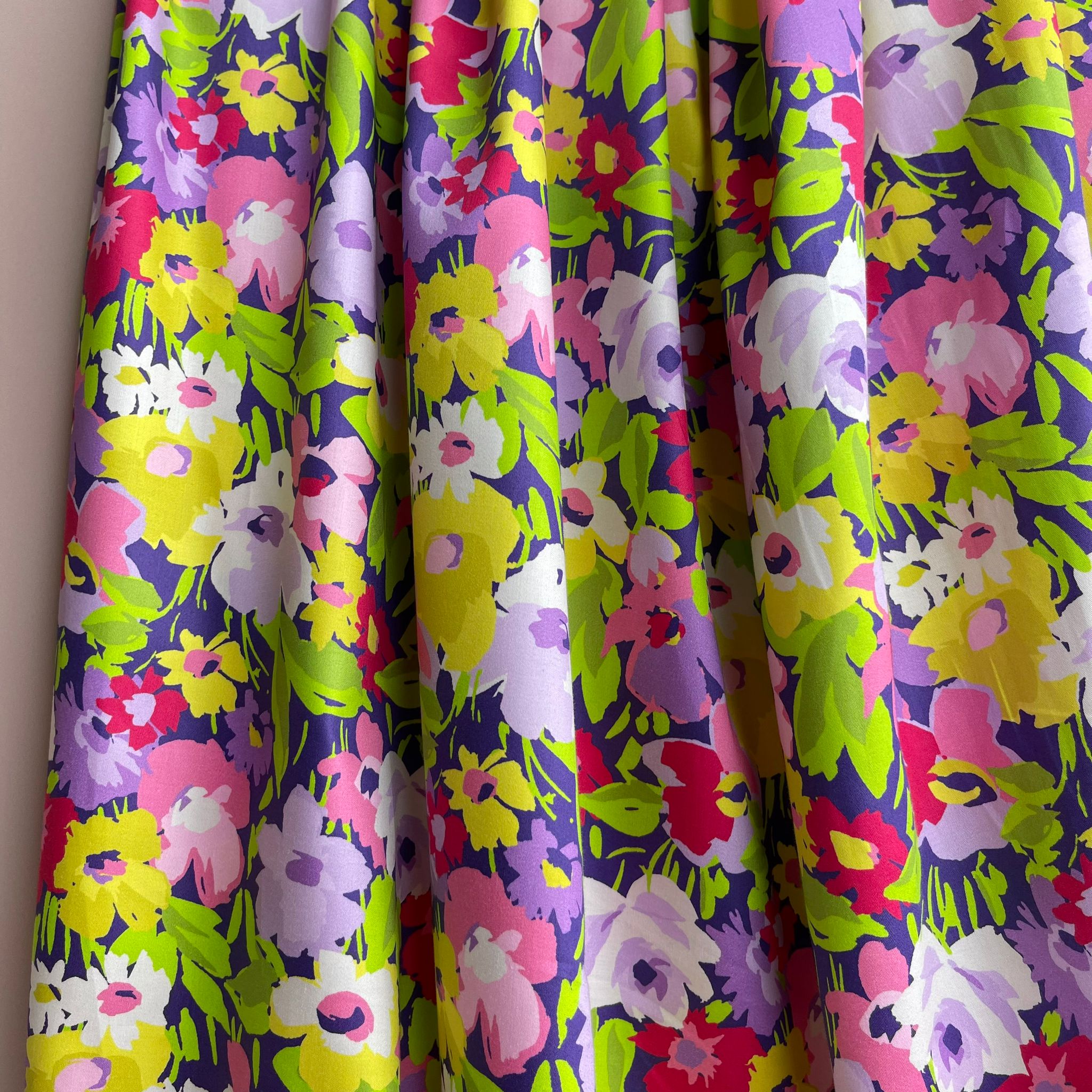 Spring Meadow Cotton Sateen Fabric