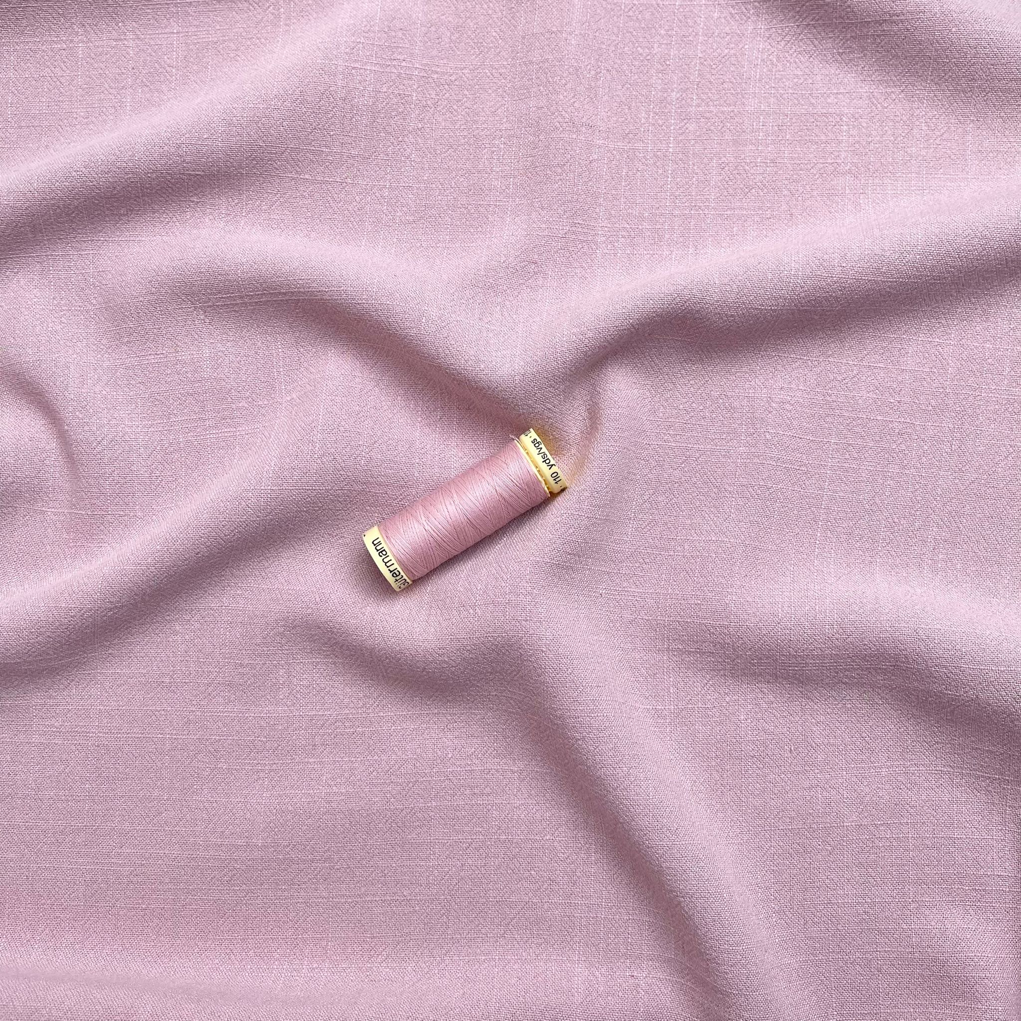 Flow Light Pink Viscose Linen Blend Dress Fabric