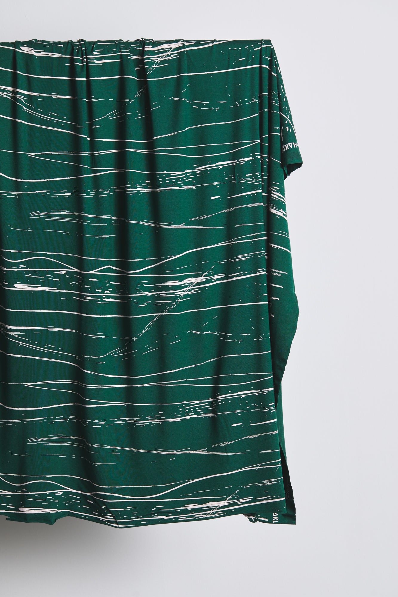 Mind The MAKER - Stray Lines Bottle Green ECOVERO™ Saja Viscose Jersey