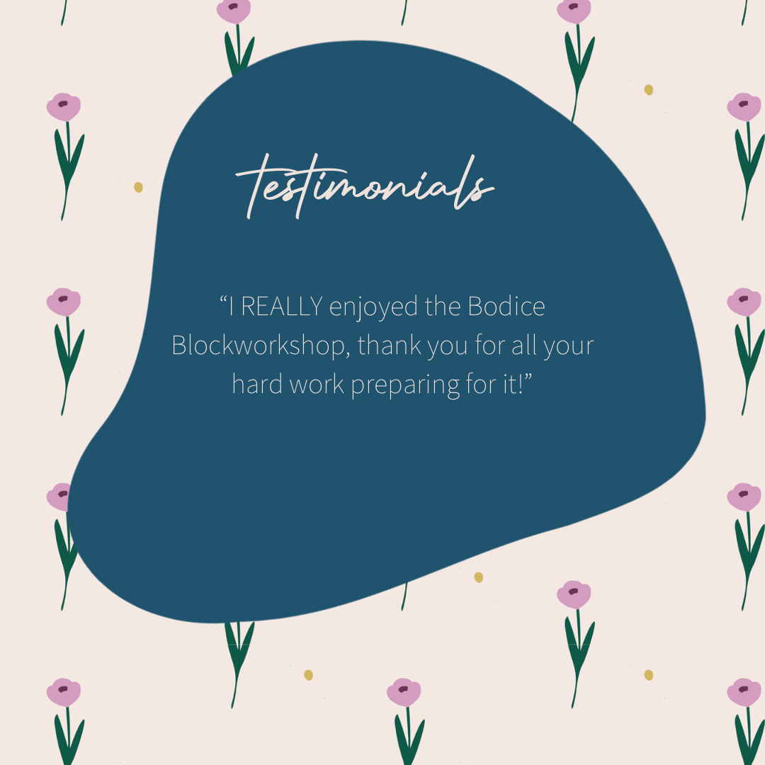 NEW Bodice Block Pattern Drafting Workshop - 18 May 2025
