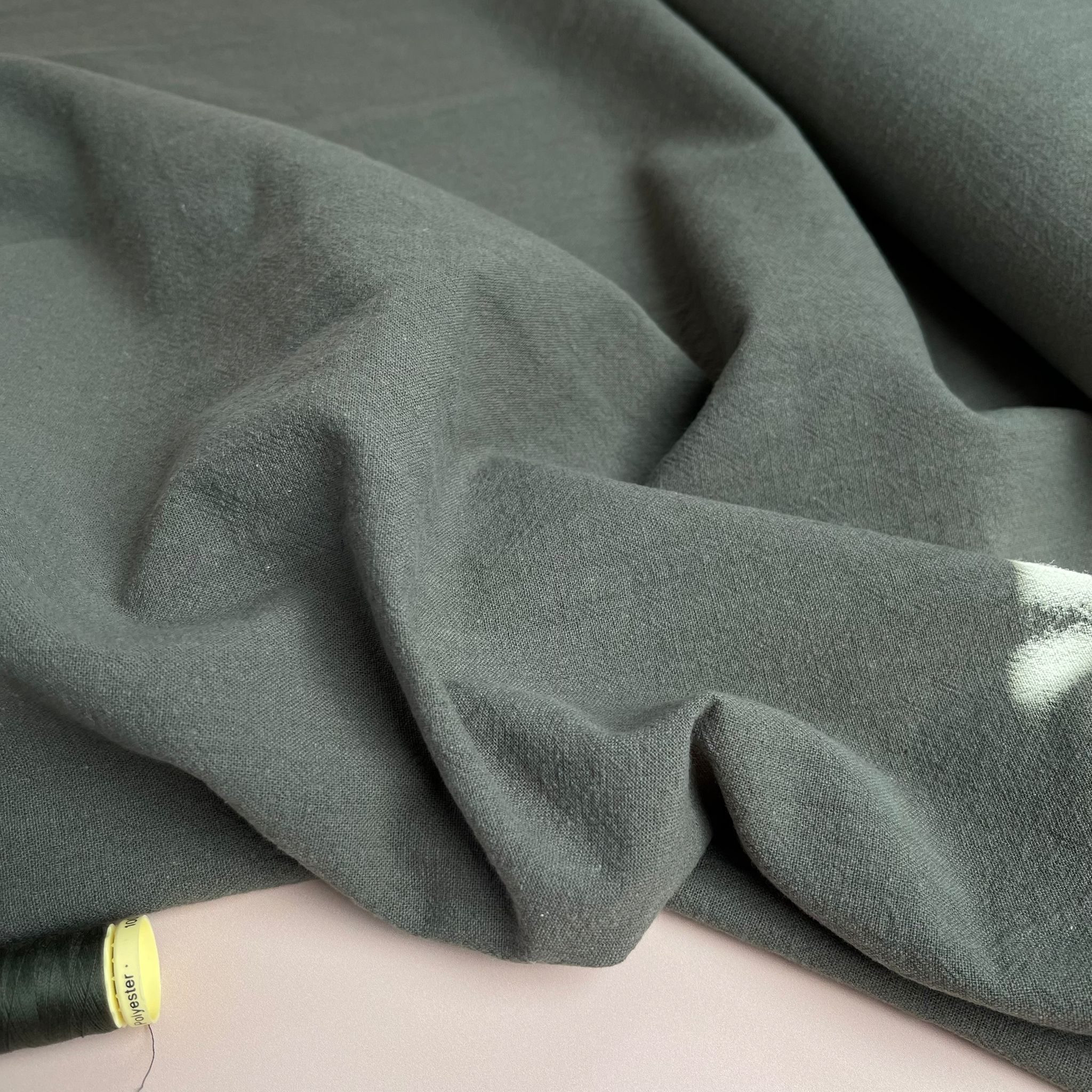 Vintage Khaki Green Washed Cotton