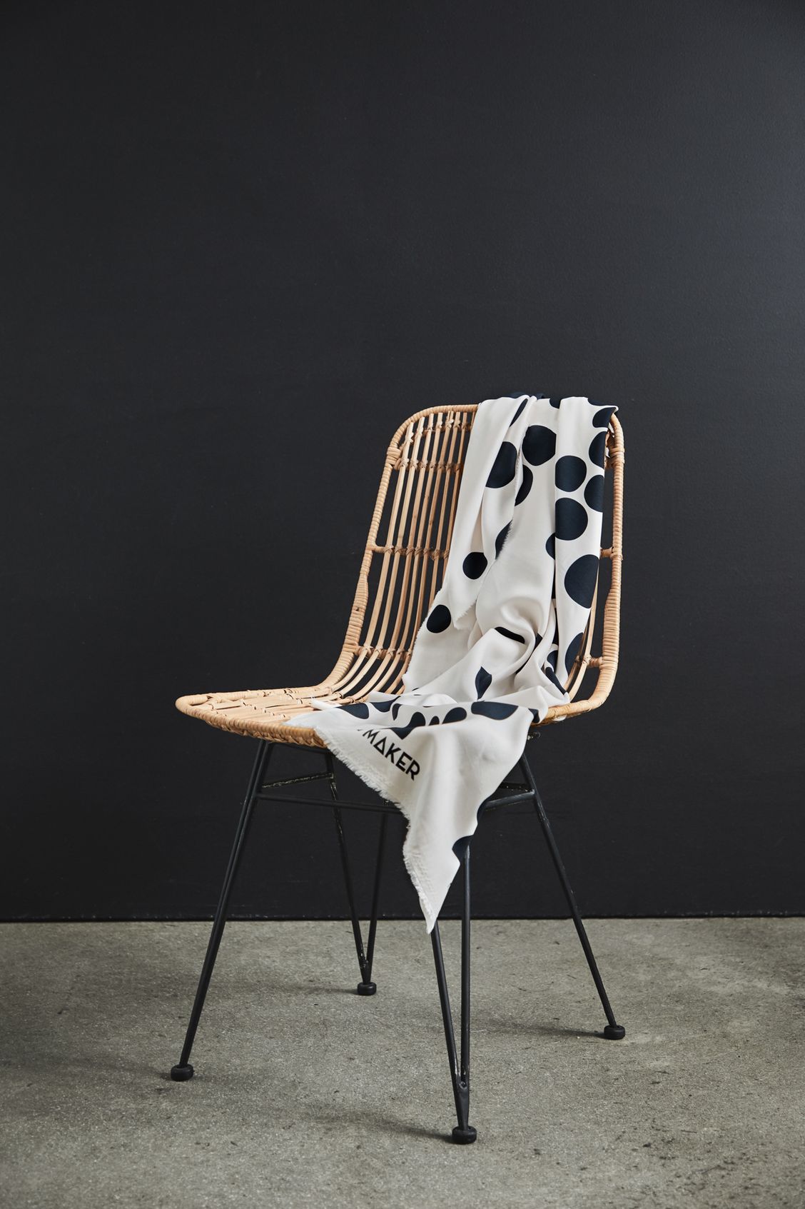 Mind The MAKER - About a Dot Creamy White ECOVERO™ Viscose Twill Fabric