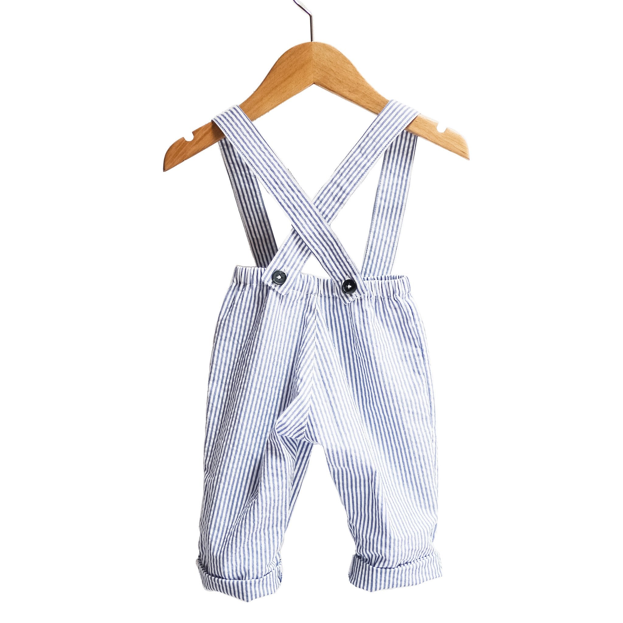 Ikatee - BRIGHTON pants/shorty with suspenders - Baby 6M/4Y- Paper Sewing Pattern