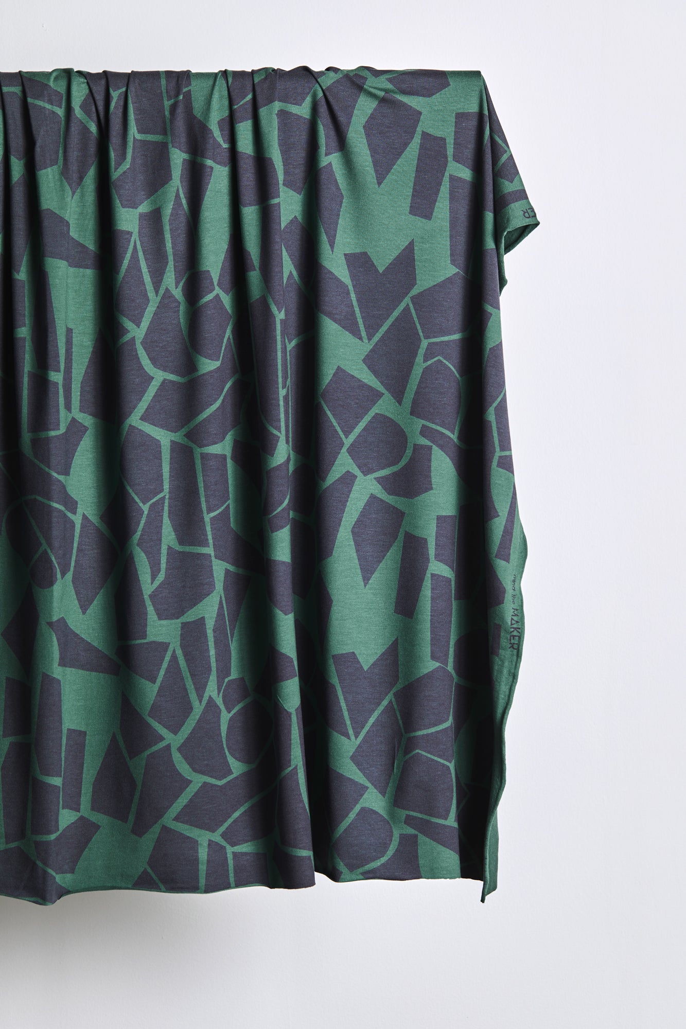 REMNANT 0.38 Metre - Mind The MAKER - Odd Puzzle Chalky Green ECOVERO™ Saja Viscose Jersey