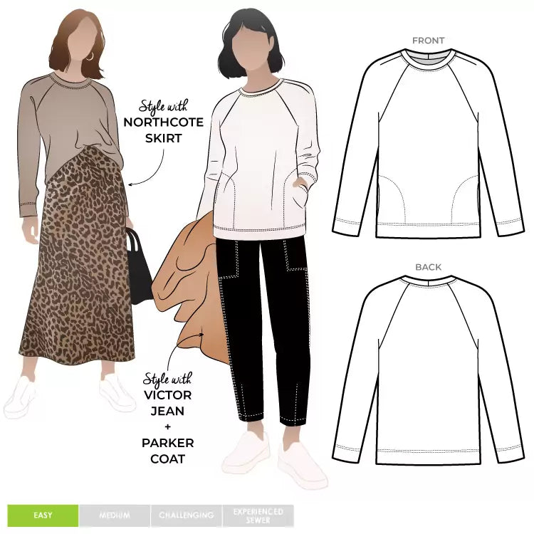 Style ARC - Preston Knit Top (Sizes 4-16)  Sewing Pattern