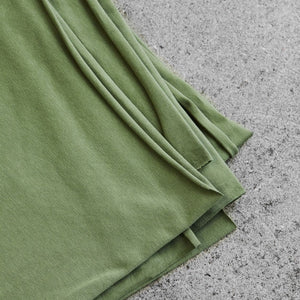 Olive Green Organic Single Stretch Jersey