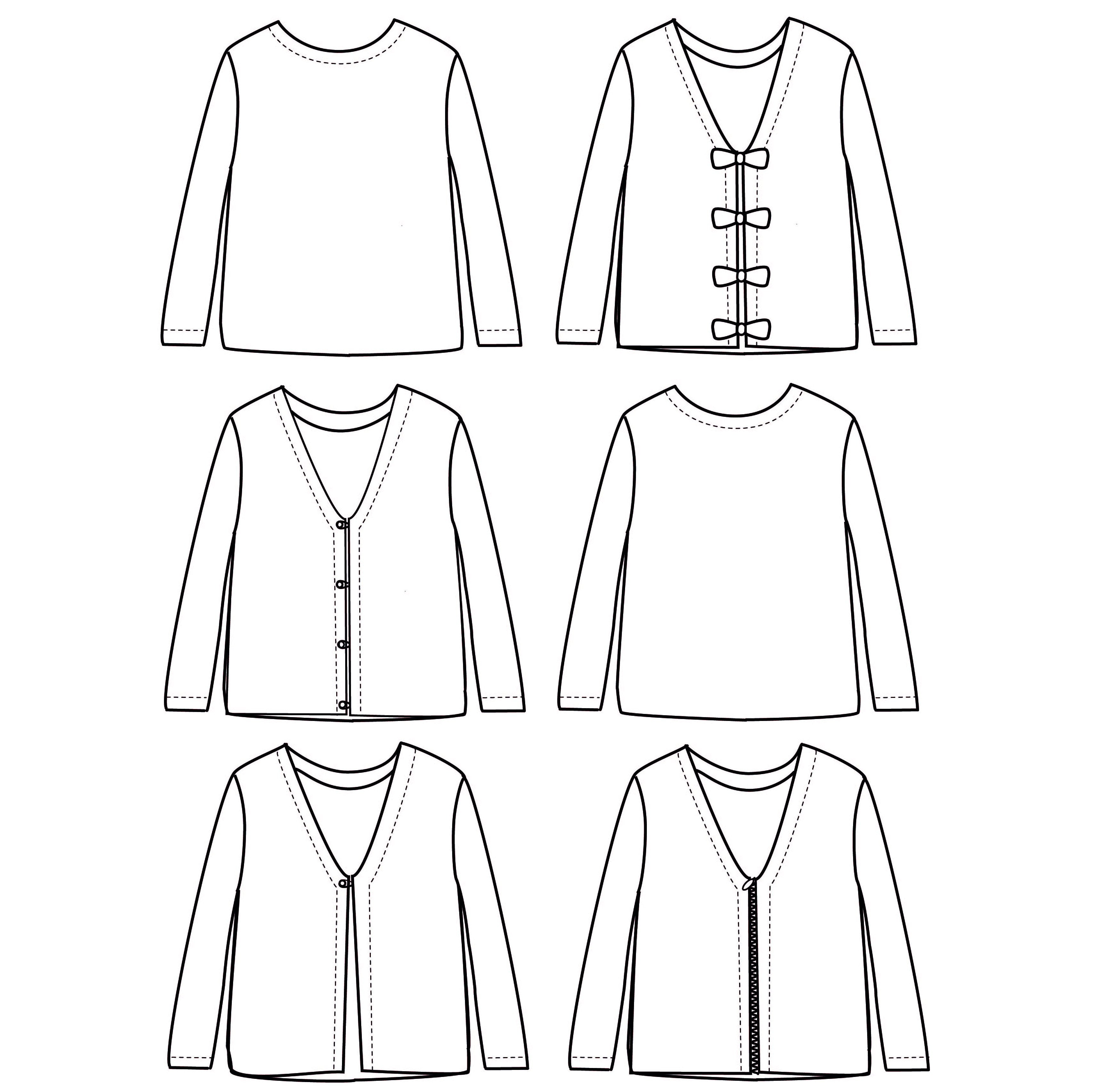 Masha cardigan/sweater - Girl 3/12Y - Paper Sewing Pattern