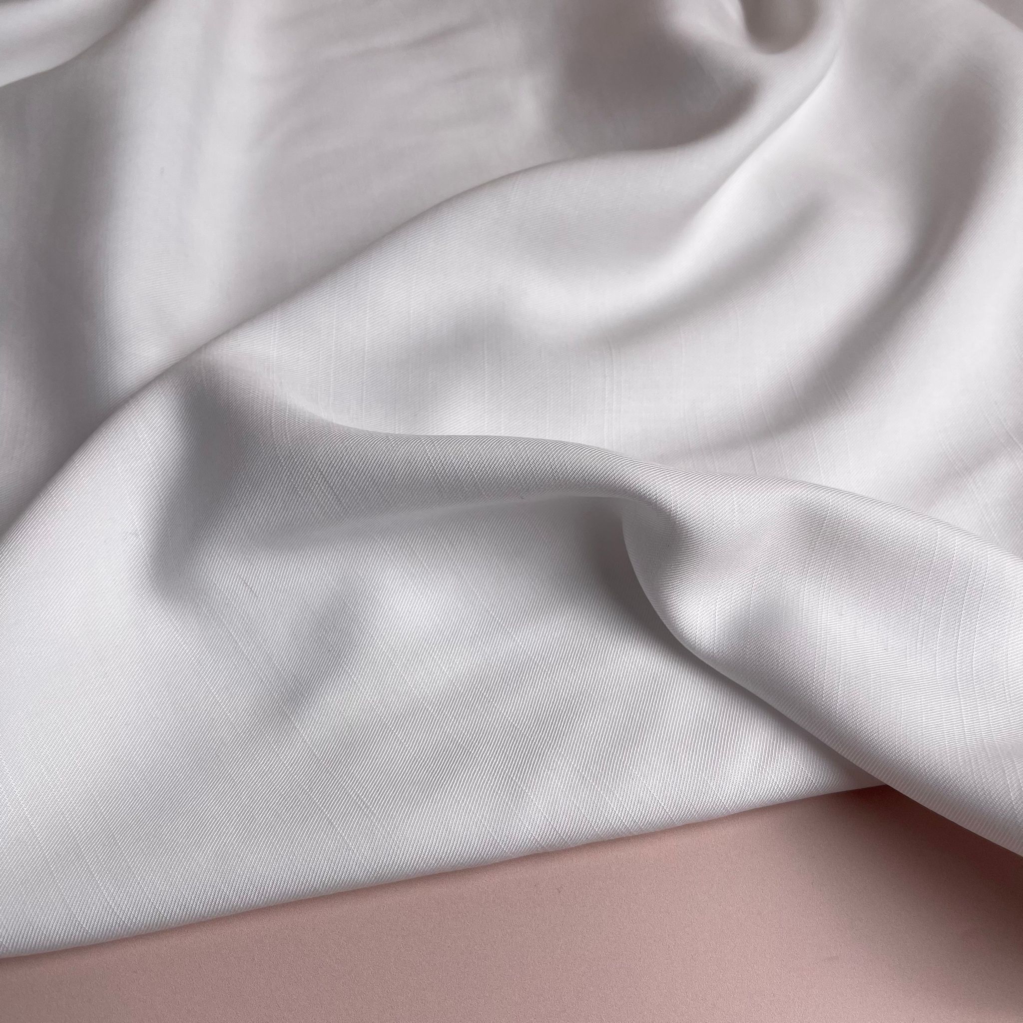 White Slub Linen with Tencel™ Fibres