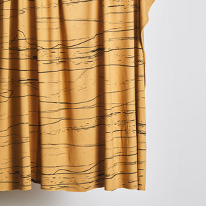 REMNANT 0.65 Metre - Mind The MAKER - Stray Lines Dry Mustard ECOVERO™ Saja Viscose Jersey