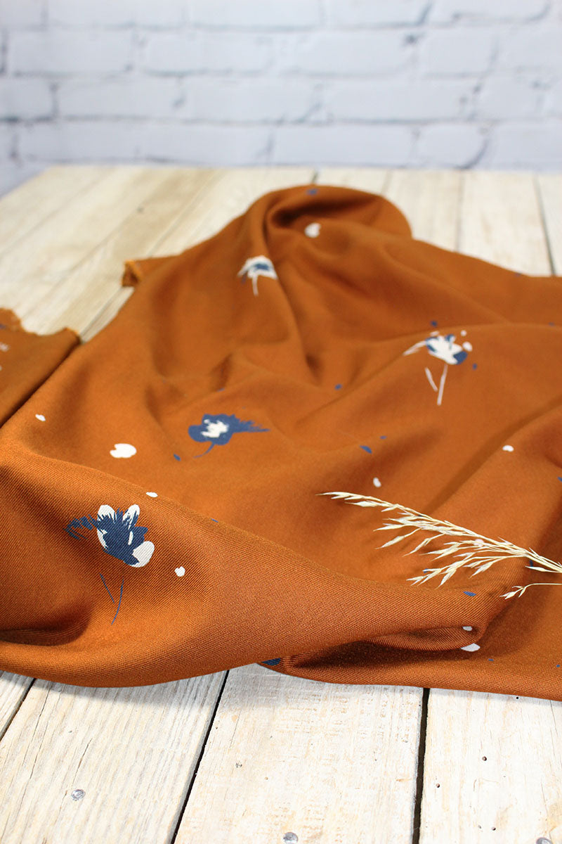 Églantine & Zoé - Windy Caramel Viscose Twill Fabric