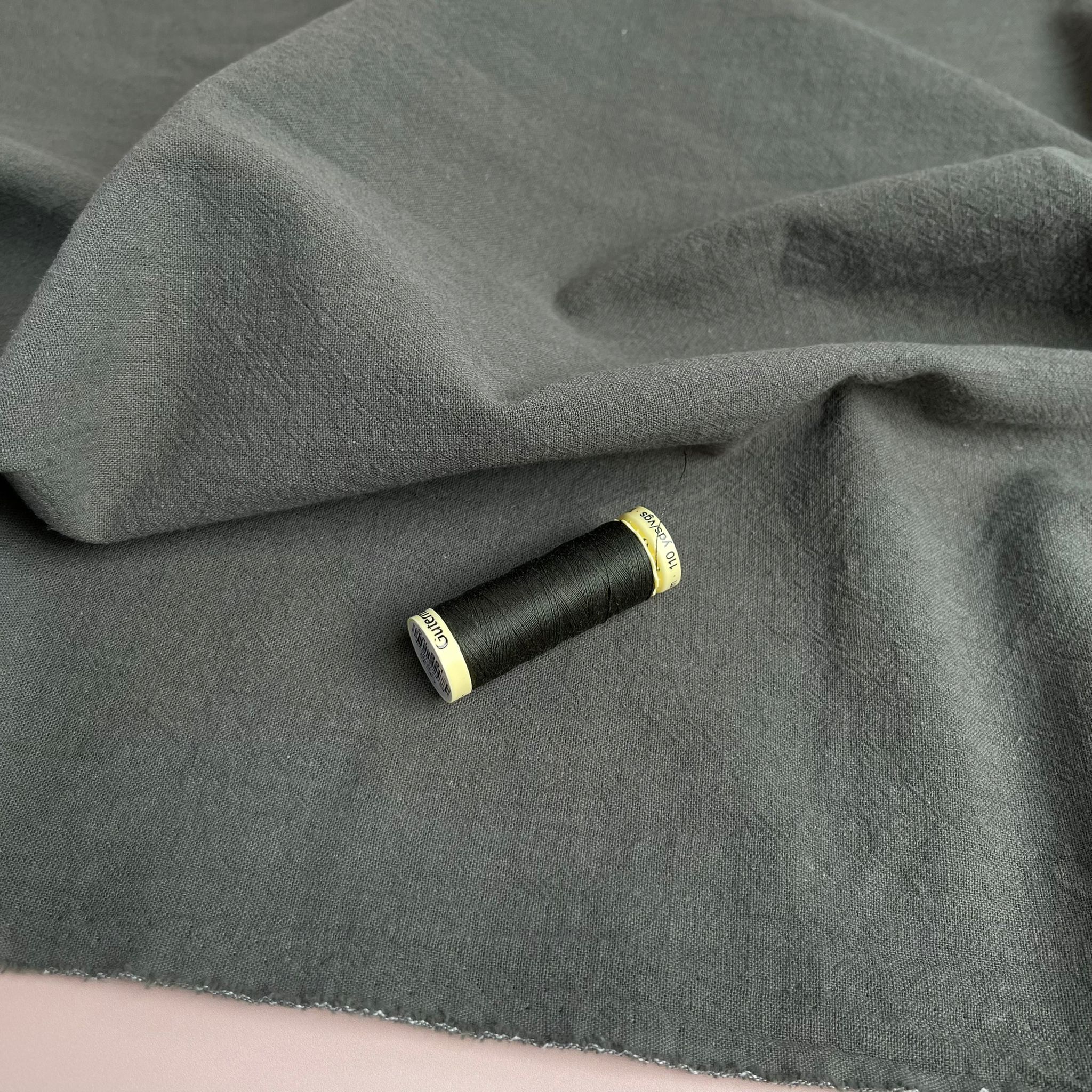 Vintage Khaki Green Washed Cotton