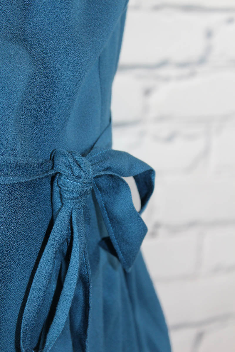 Églantine & Zoé - Petrol Blue Viscose Crepe Fabric