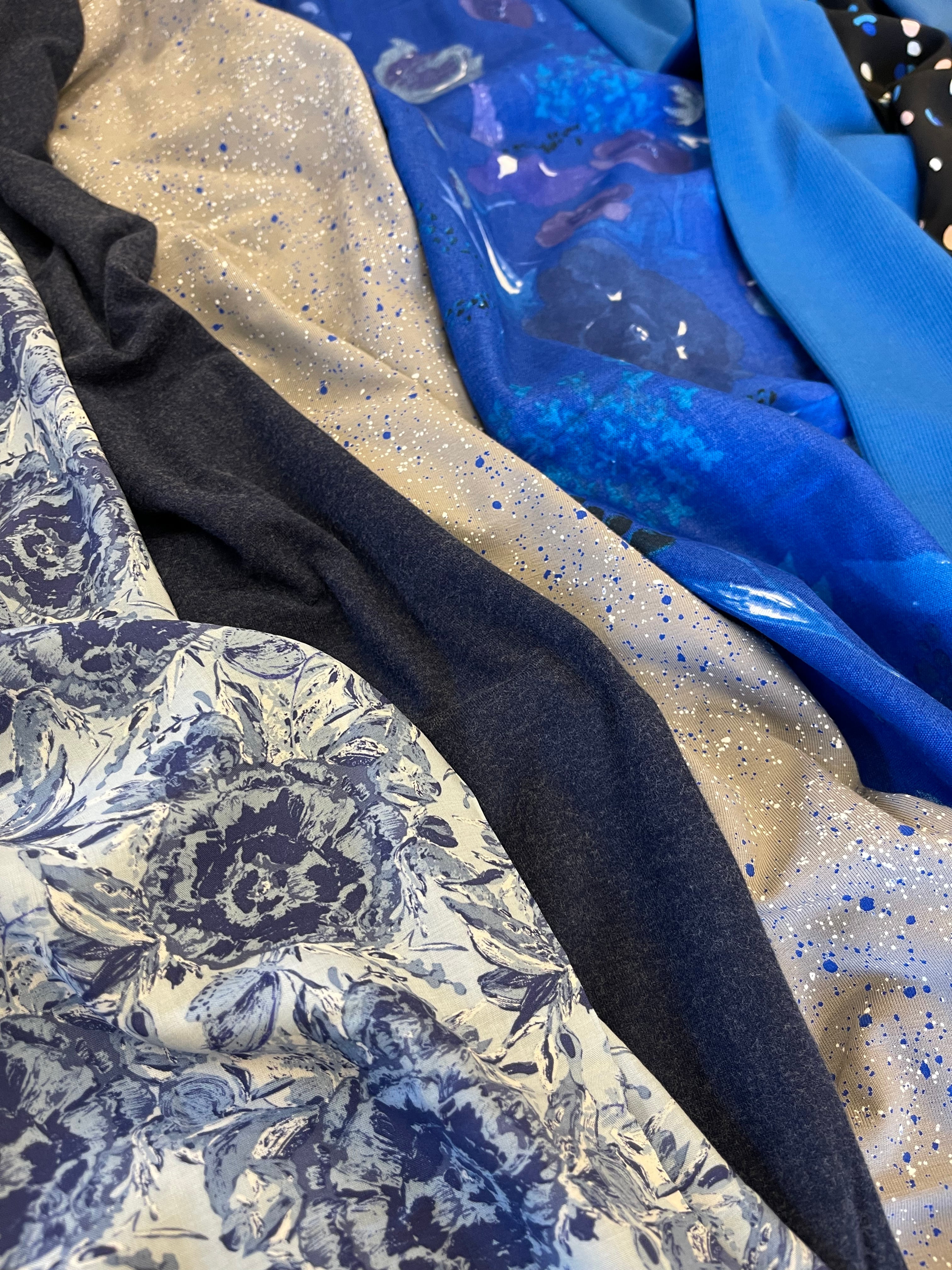 Allure Navy Soft Single Knit Fabric