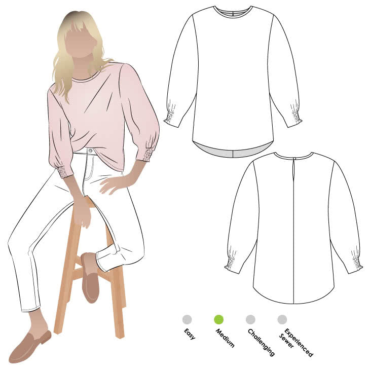 Style ARC - Mimi Woven Top (Sizes 4 - 16) Sewing Pattern