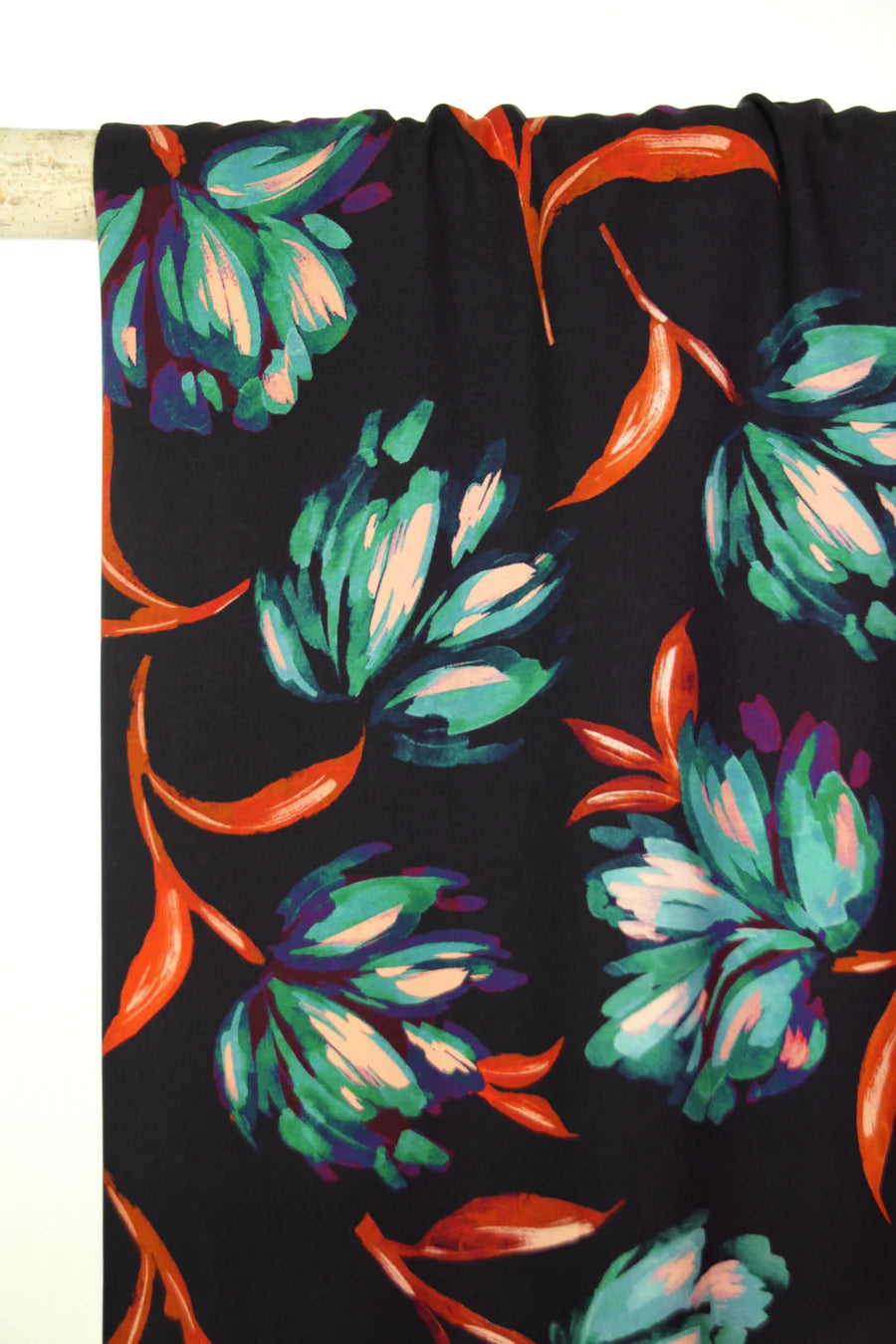 REMNANT 0.59 Metre - Atelier Jupe - Winter Flower Viscose Fabric