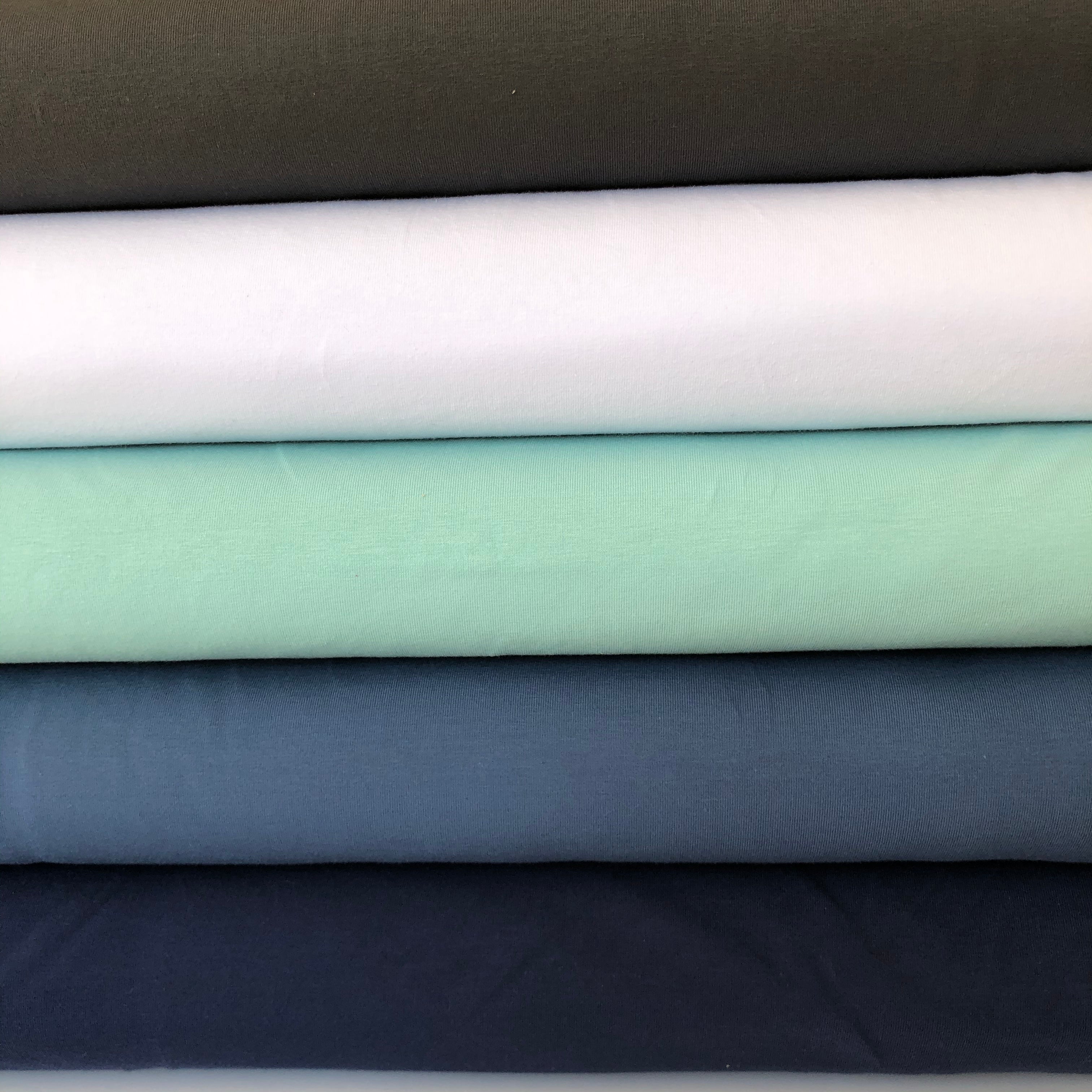Essential Chic White Plain Cotton Jersey Fabric
