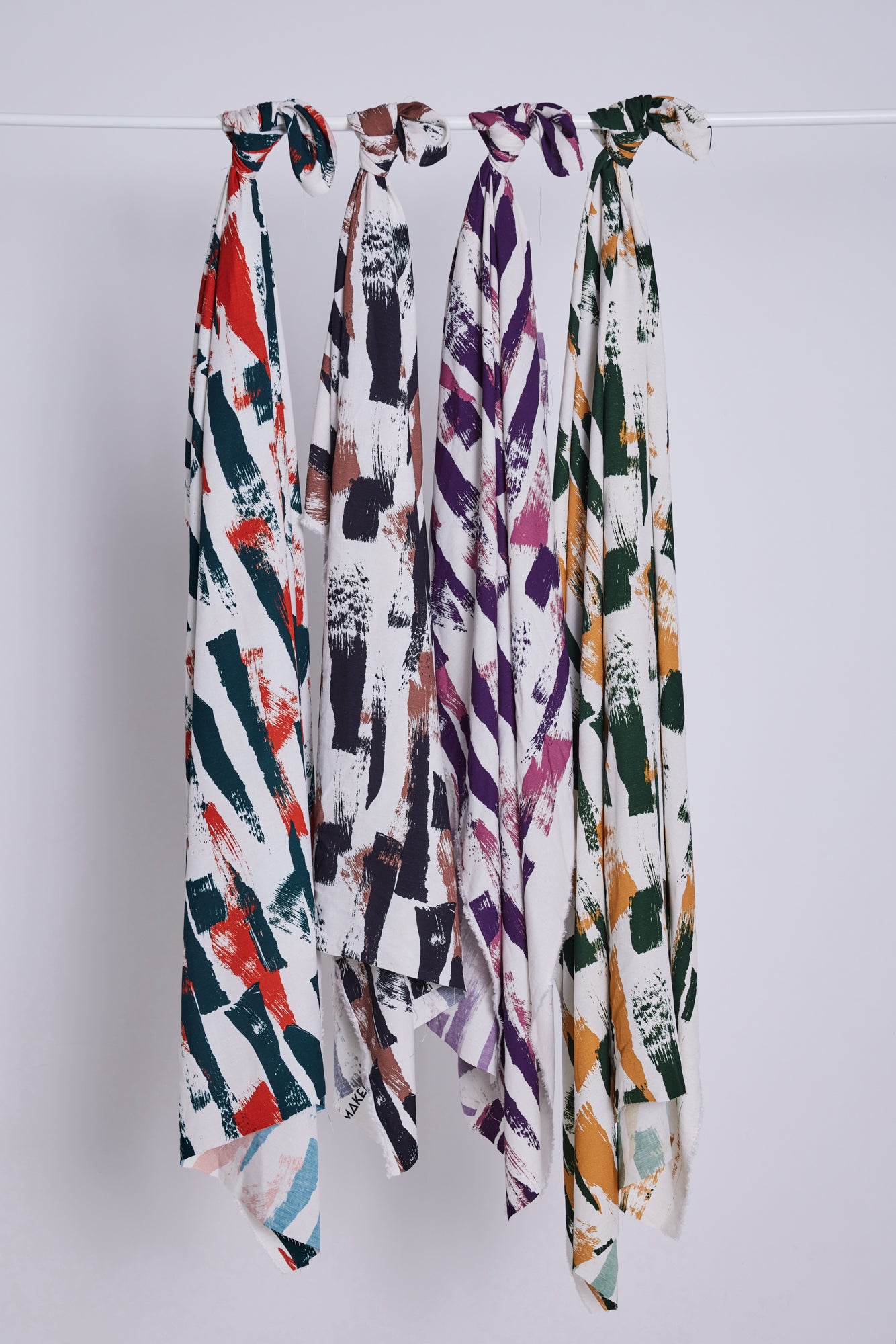 REMNANT 0.36 Metre - Mind The MAKER - Oda Brush Viscose Linen Noil in Green Khaki & Dry Mustard