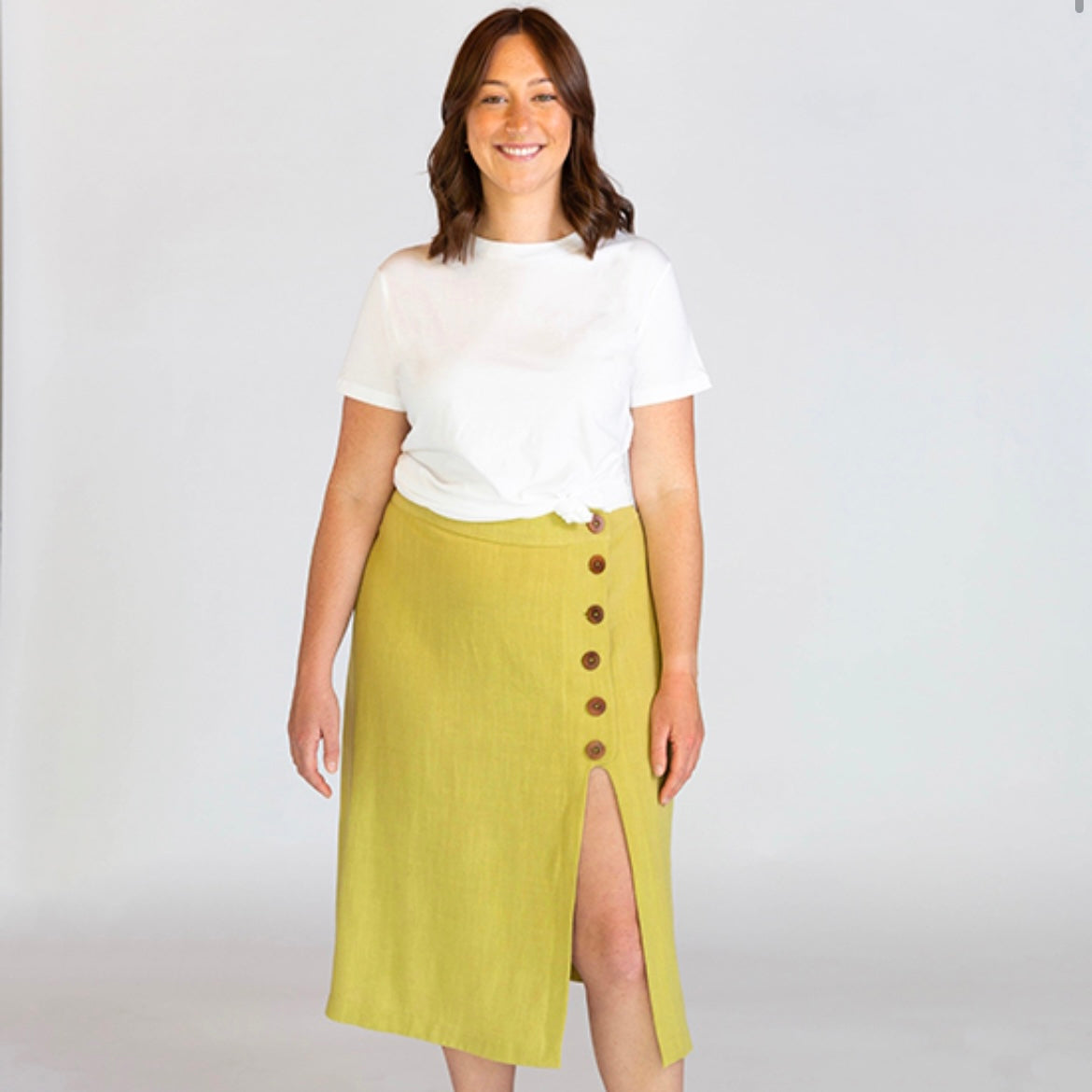 Chalk and Notch Evelyn Skirt Sewing Pattern Lamazi Fabrics