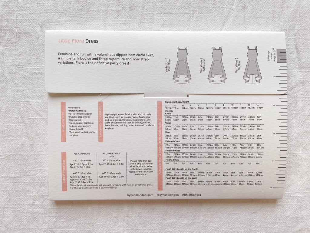 By Hand London - Little Flora Dress Sewing Pattern Age 18m - 13y