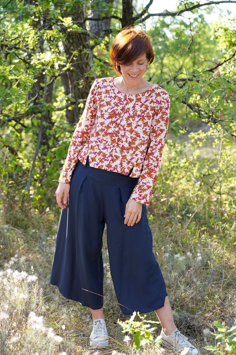 Églantine & Zoé - Flora Caramel Viscose Poplin Fabric