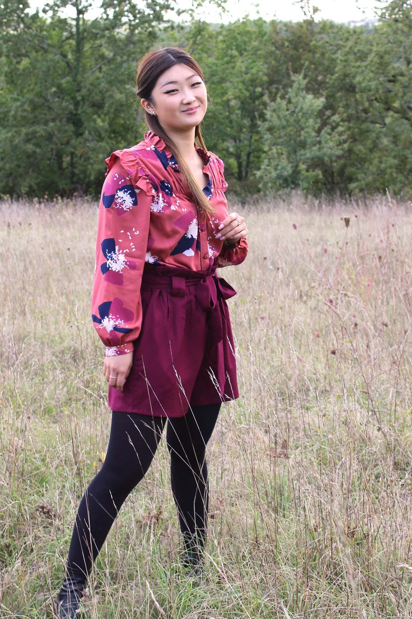 Églantine & Zoé - Anemona Terracotta Viscose Poplin Fabric