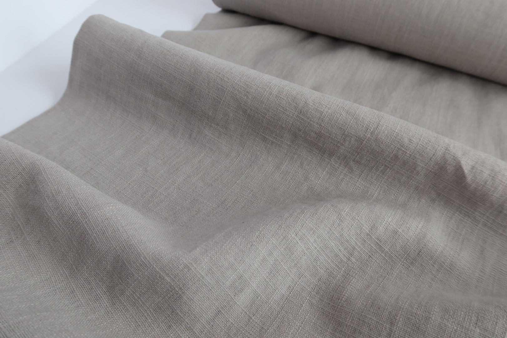 Breeze Grey - Enzyme Washed Pure Linen Fabric