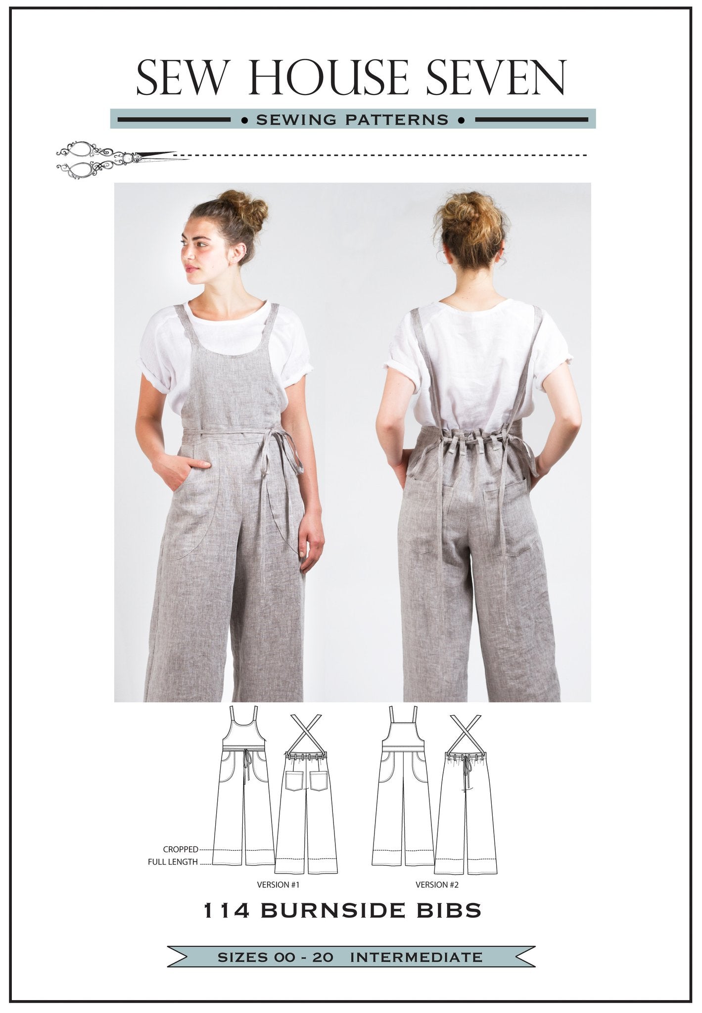 Sew House Seven - Burnside Bibs Dungarees Sewing Pattern