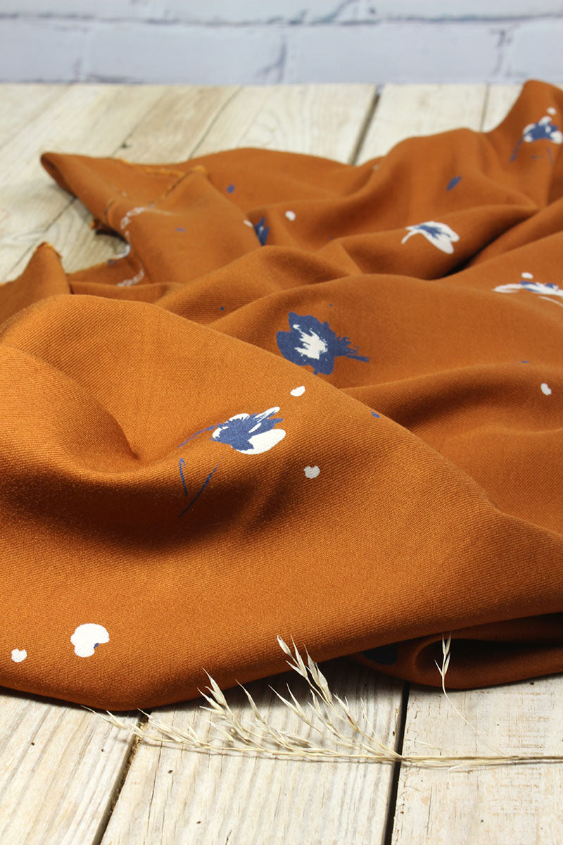 Églantine & Zoé - Windy Caramel Viscose Twill Fabric