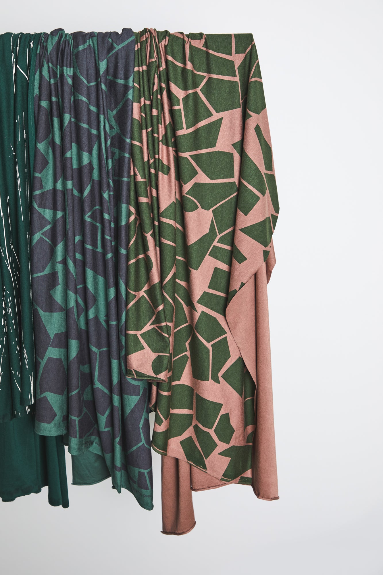 Mind The MAKER - Stray Lines Bottle Green ECOVERO™ Saja Viscose Jersey