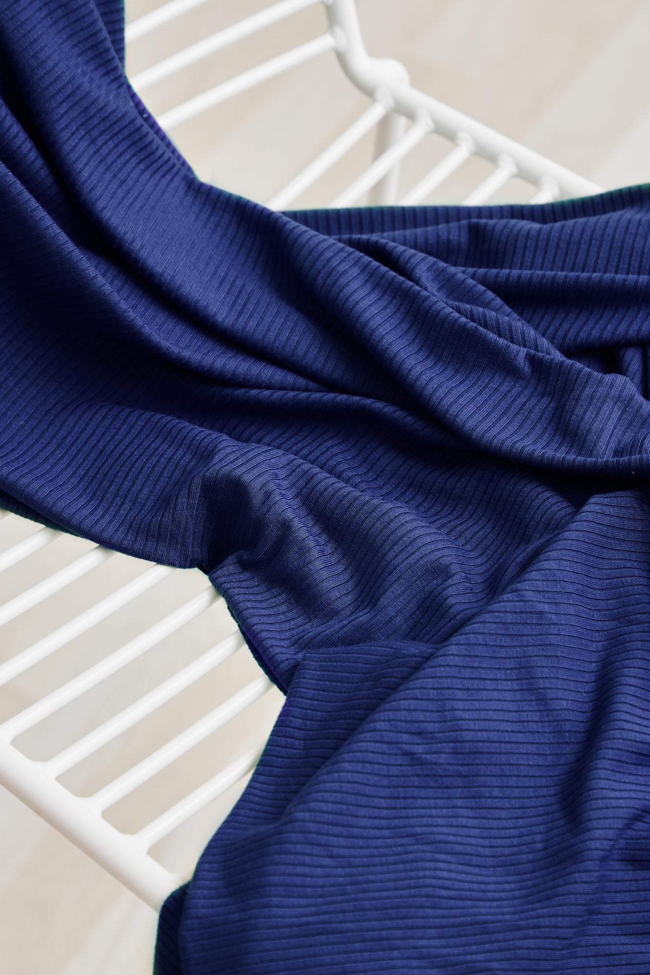 REMNANT 0.21 metre - Derby Ribbed Jersey Lapis with TENCEL™ Modal Fibres