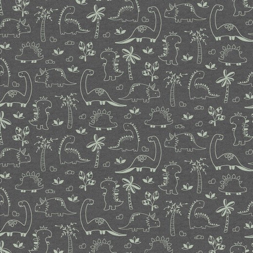 Dinos Anthracite Cotton Melange Jersey