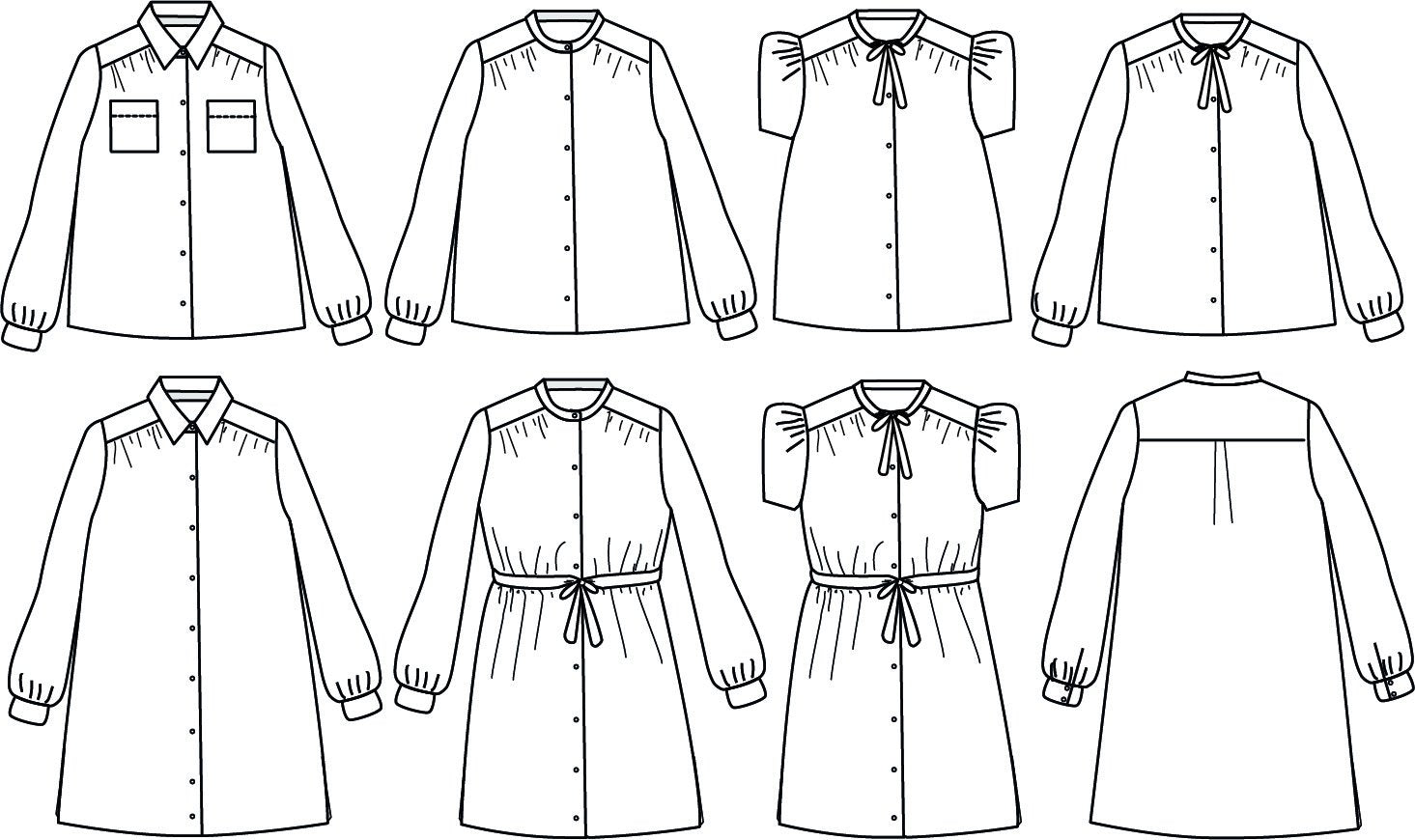 Ikatee - ALEX MUM Dress / Blouse Paper Sewing Pattern