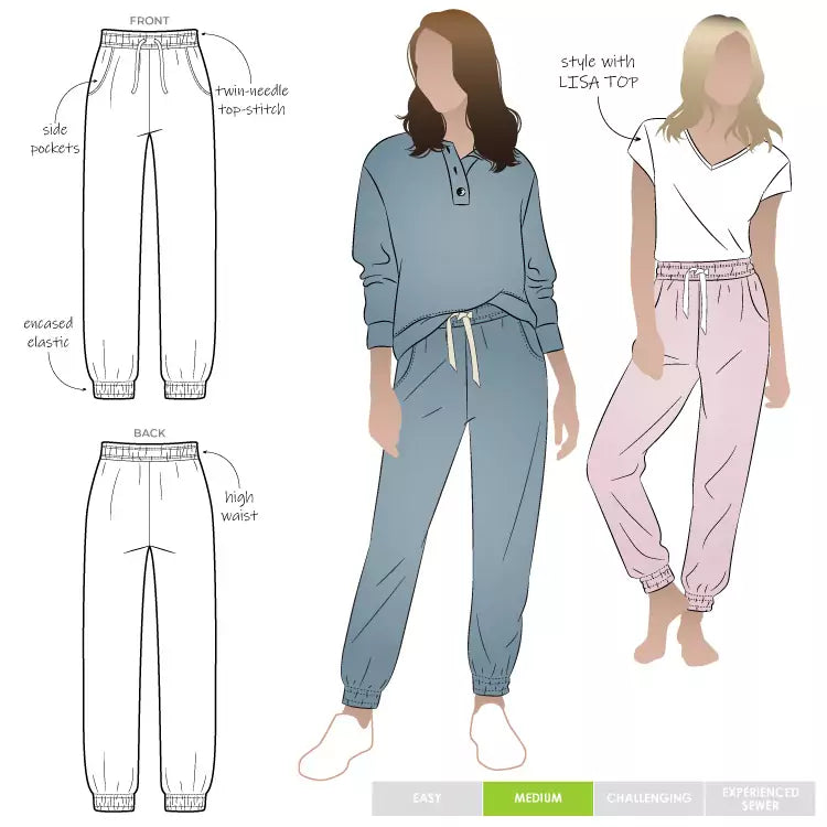 Style ARC - Ernie Knit Pant (Sizes 4 - 16) Sewing Pattern