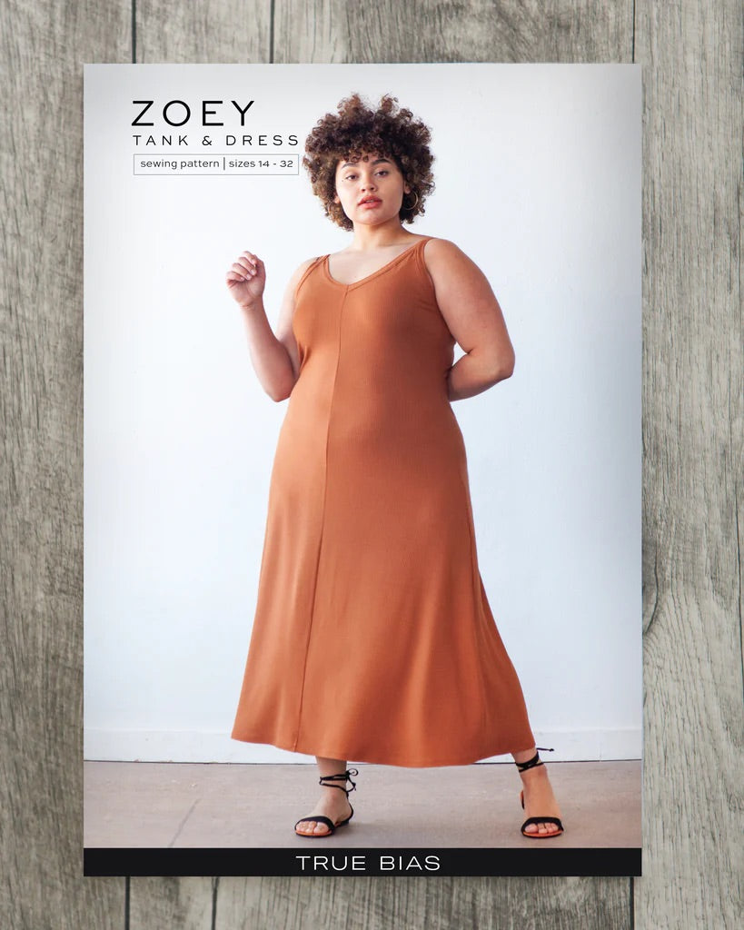 True / Bias  -  Zoey Tank & Dress Sewing Pattern 14-32