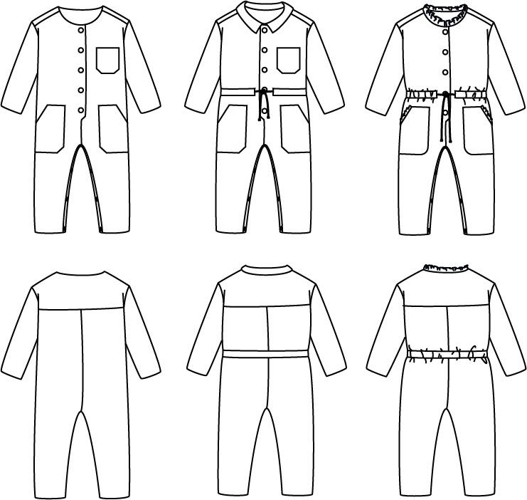 Ikatee -  Brooklyn Jumpsuit 6m - 4 years - Paper Sewing Pattern