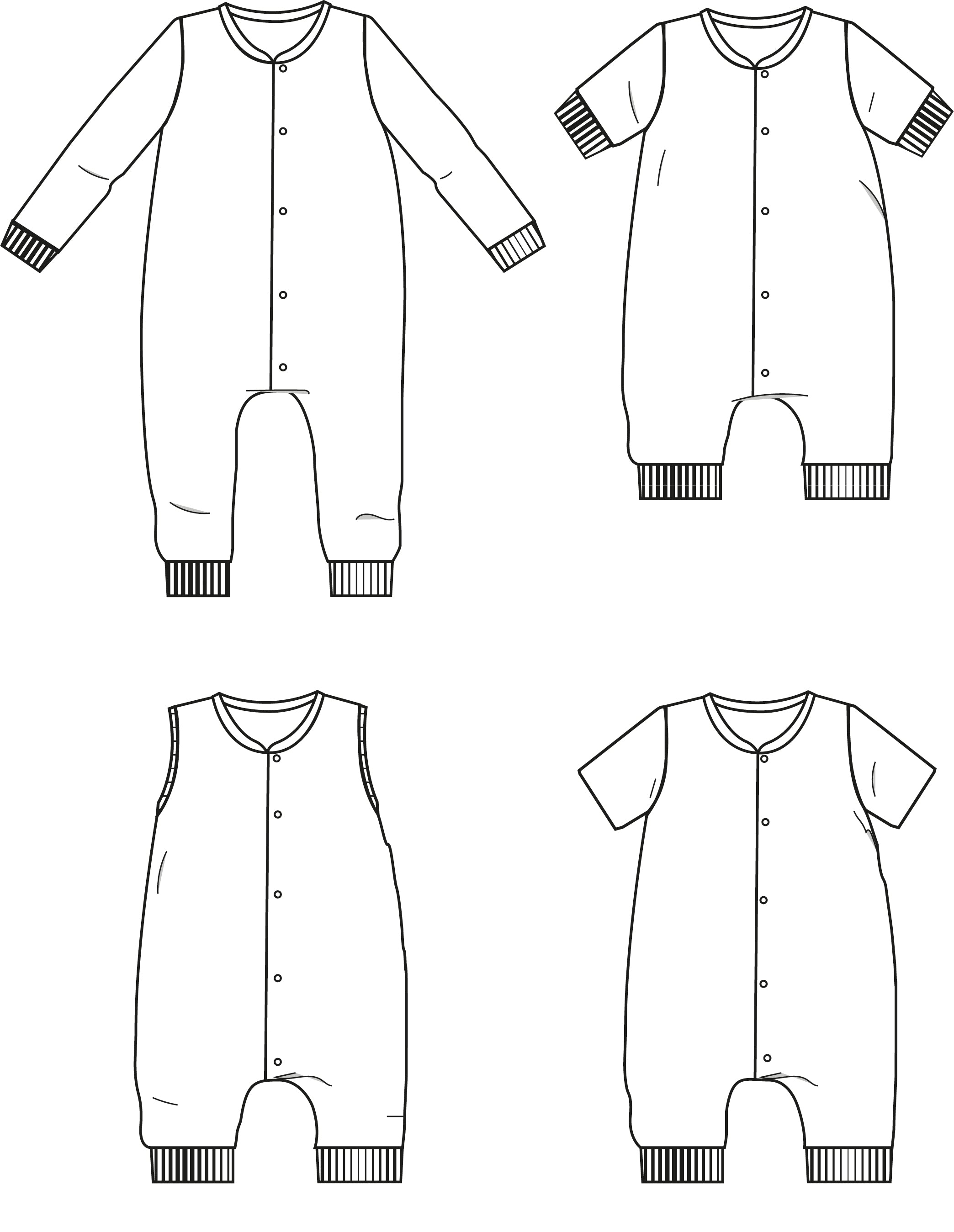 Ikatee - GABY Unisex PJ Jumpsuit  3-12 Years - Paper Sewing Pattern