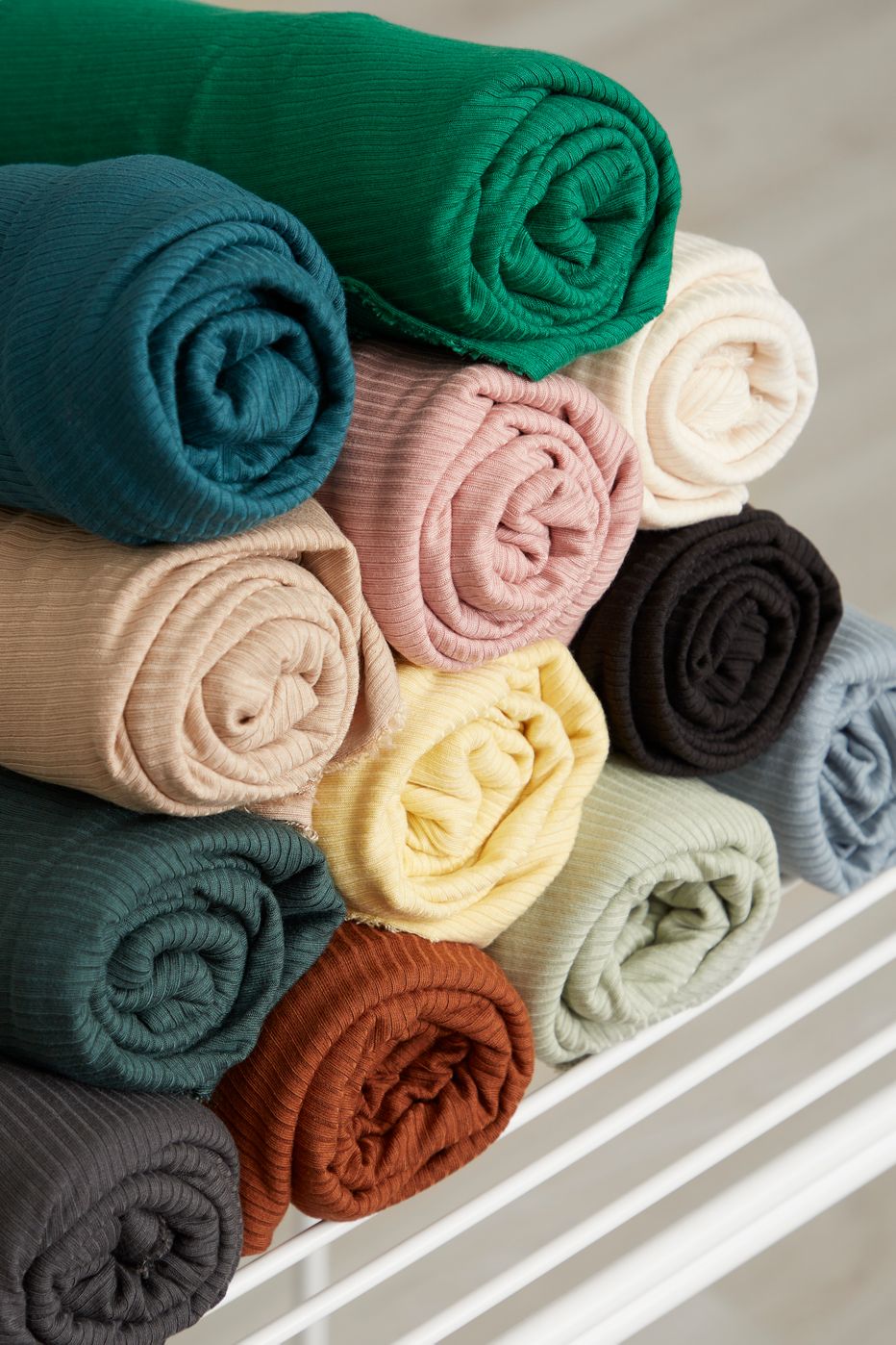 Derby Ribbed Jersey Emerald with TENCEL™ Modal Fibres