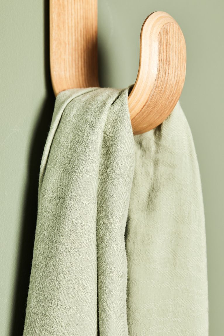 REMNANT 0.60 Metres - Meet MILK - Soft Mint Hoya Jacquard Linen Blend with TENCEL™ Lyocell fibers
