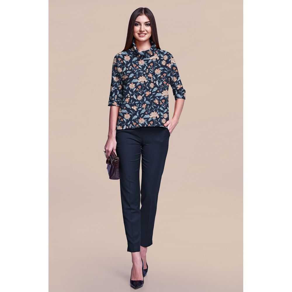 REMNANT 1.24 Metres - Magnolia in Moss Green Bamboo Cotton Jersey