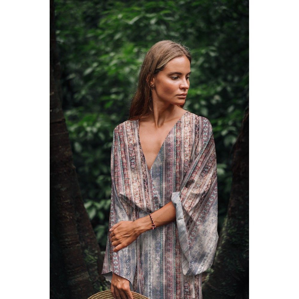 Hazy Tapestry Beach Neutral Viscose / Rayon Fabric