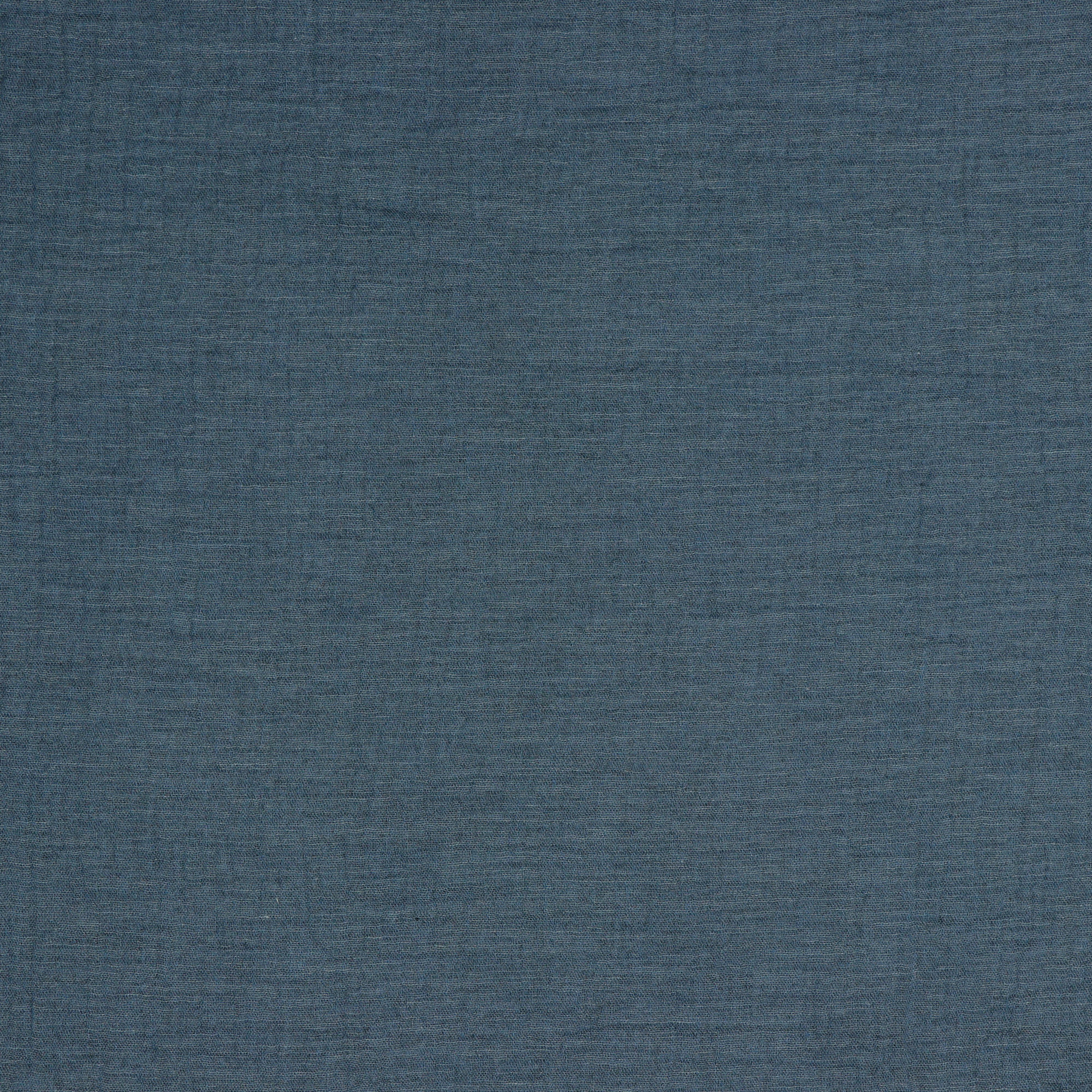 REMNANT 1.19 Metres - Melange Denim Blue Cotton Double Gauze