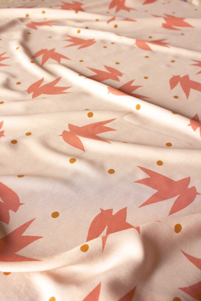 Églantine & Zoé - Streli in Nude Viscose Poplin Fabric