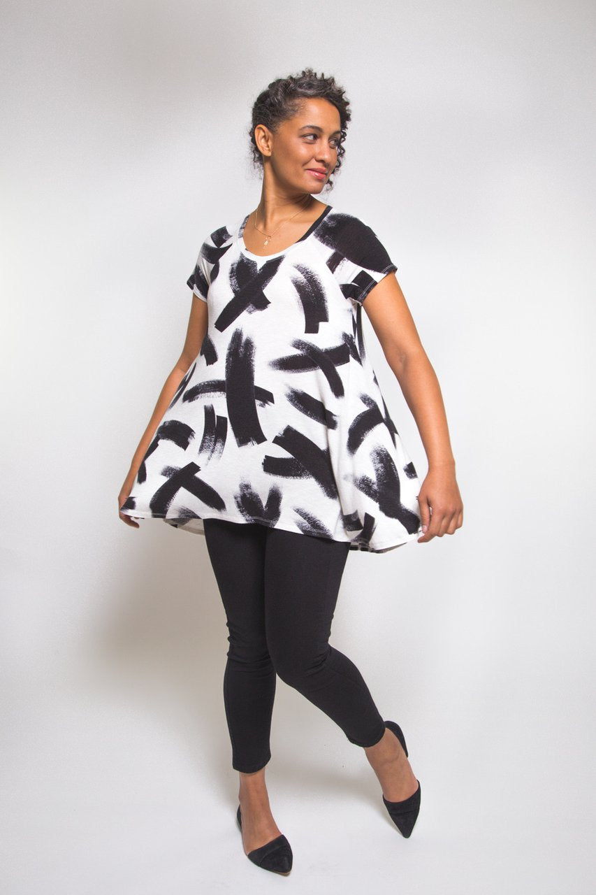 Closet Core - Ebony Knit Dress and T- Shirt Sewing Pattern