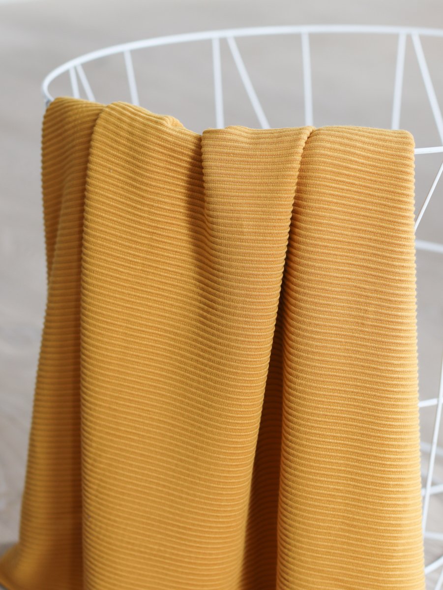 REMNANT 1.32 Metres - Meet MILK - Self Stripe Ottoman Knit Amber