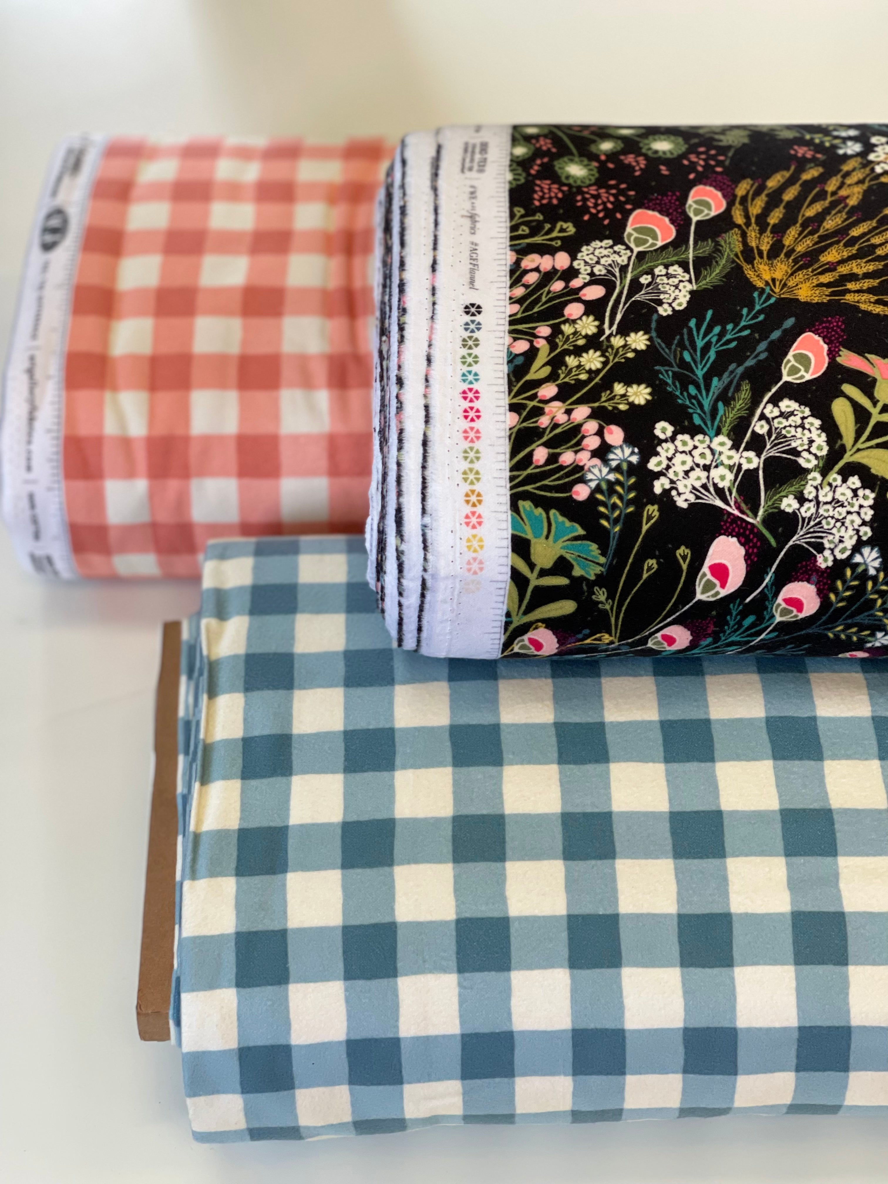 REMNANT 2.63 metres - Art Gallery Fabrics - Plaid Of My Dreams Blush Brushed Cotton Flannel